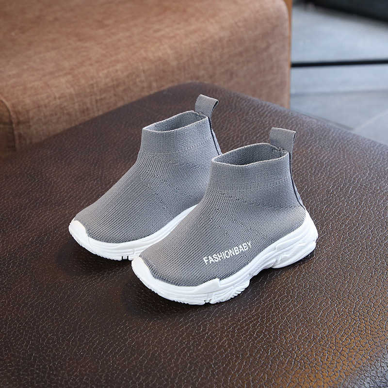 Autumn Winter Kids Sneakers Children Casual Shoes Slip-on Breathable Kids Socks Shoes Non-slip Snow Boots Boys Girls Sport Shoes P0830