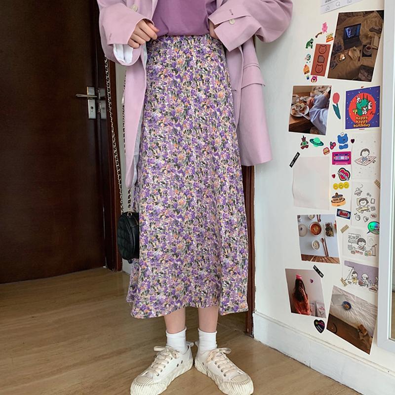 Vintage Purple Floral Print Ruffle Chiffon Pleated Long Skirts Women Korean Skirt Streetwear Drawstring Elastic Waist Midi, Picture1
Vintage Purple Floral Print Ruffle Chiffon Pleated Long Skirts Women Korean Skirt Streetwear Drawstring Elastic Waist Midi, Picture1