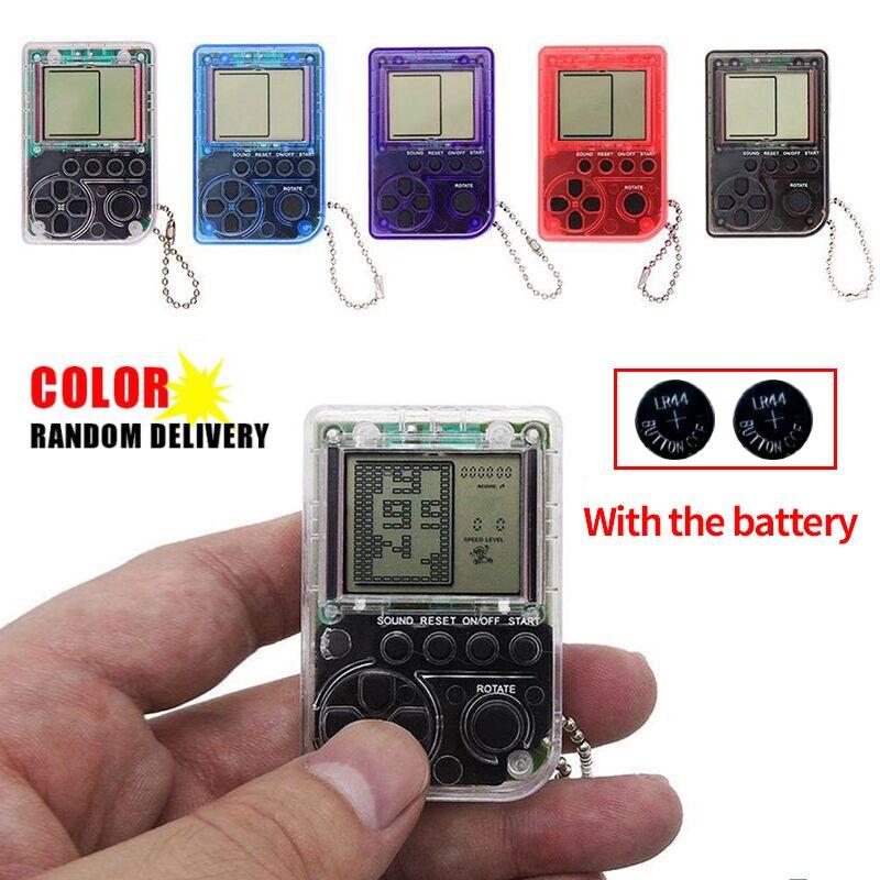 Portable Game Players Mini Console Machine Children's Handheld Nostalgic With Keychain Tetris Video Kids Children Gifts
