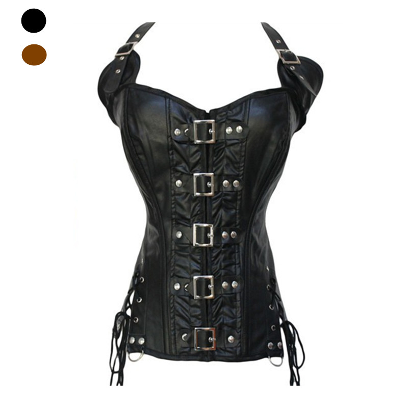 Woman Bustiers 2016 Steampunk Corset Vintage Leather Fitness Women Sexy Hot Corsets And Bustiers Halter Slim Gothic Corselet Overbust Hot Sa, Black
Woman Bustiers 2016 Steampunk Corset Vintage Leather Fitness Women Sexy Hot Corsets And Bustiers Halter Slim Gothic Corselet Overbust Hot Sa, Black