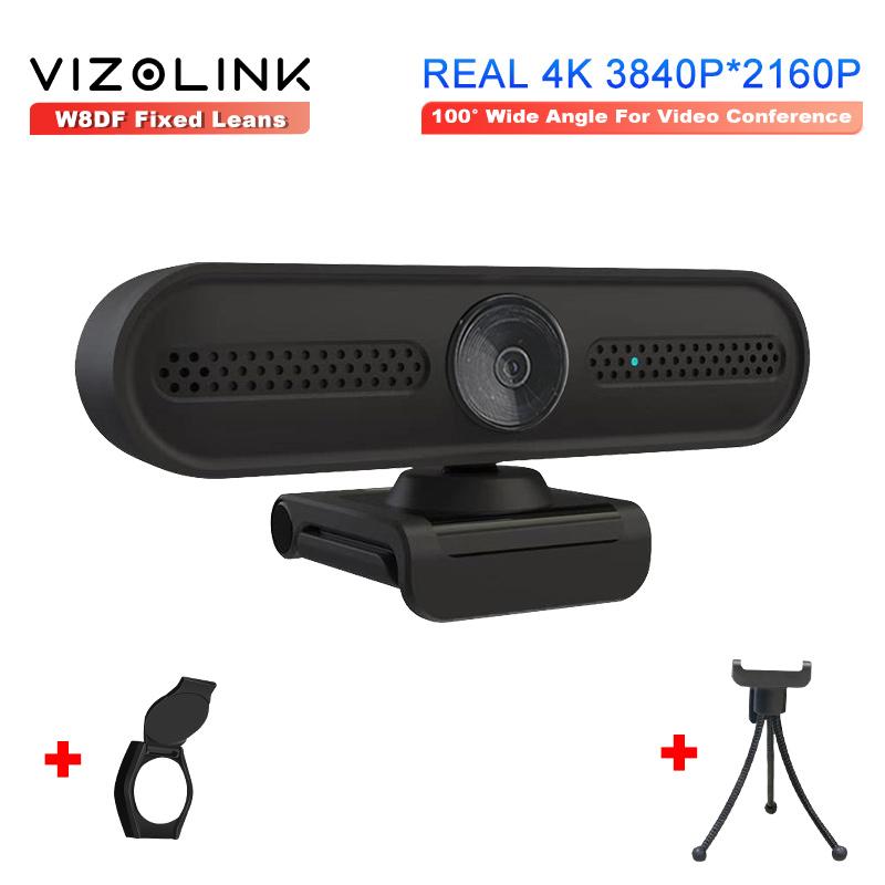 Webcams VizoLink W8DF Webcam Real 4K UHD 800W Pixels 100° Wide Angle Camera With 2 Microphones And Tripod For Video Conference
Webcams VizoLink W8DF Webcam Real 4K UHD 800W Pixels 100° Wide Angle Camera With 2 Microphones And Tripod For Video Conference