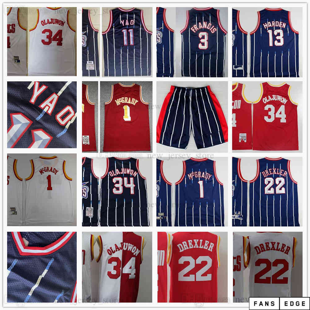 Mitchell and Ness Retro 02-03 Basketball 11 Yao 13 Harden Ming Jerseys Stitched Vintage Black White Stripe Hakeem Steve Olajuwon Francis
Mitchell and Ness Retro 02-03 Basketball 11 Yao 13 Harden Ming Jerseys Stitched Vintage Black White Stripe Hakeem Steve Olajuwon Francis