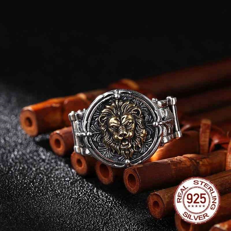 100% Real Solid 925 Male Lion Vintage Steampunk Retro Biker Mens Sterling Silver Open Adjustable Ring Jewelrys
100% Real Solid 925 Male Lion Vintage Steampunk Retro Biker Mens Sterling Silver Open Adjustable Ring Jewelrys
