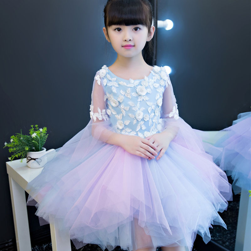 Baby First Holy Communion Dresses Long Trailing Girls Dress Child Mermaid Pageant Ball Gown for Wedding Birthday Evening Prom Party Gowns