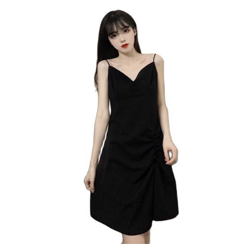 4XL large size elegant dress female slimming strap bottoming skirt summer and Korean fashion women's clothing 210520, Black
4XL large size elegant dress female slimming strap bottoming skirt summer and Korean fashion women's clothing 210520, Black