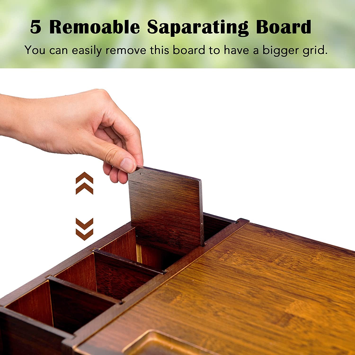 2-Tier Bamboo Monitor Stand, Wood Computer Monitor Riser, Wooden Desk Organizers with Adjustable Storage Accessories Shelf for iMac, Laptop, Printer B