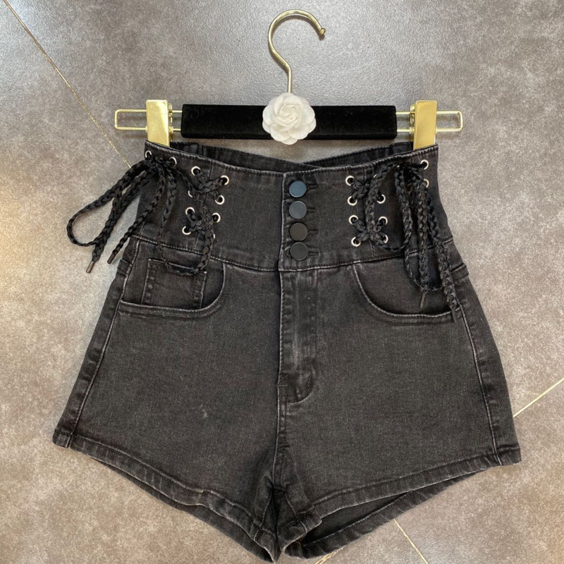 Women Denim Shorts High Waist Weave Fashion Spring Summer Ladies Slim HR397 210525, Black
Women Denim Shorts High Waist Weave Fashion Spring Summer Ladies Slim HR397 210525, Black