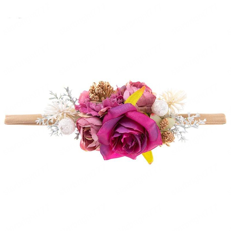 Fashion Sweet Flower Hairbands Headbands Baby Girl Kids Elastic Soft Head Band Hair Accessories Headdress Headwear for Children