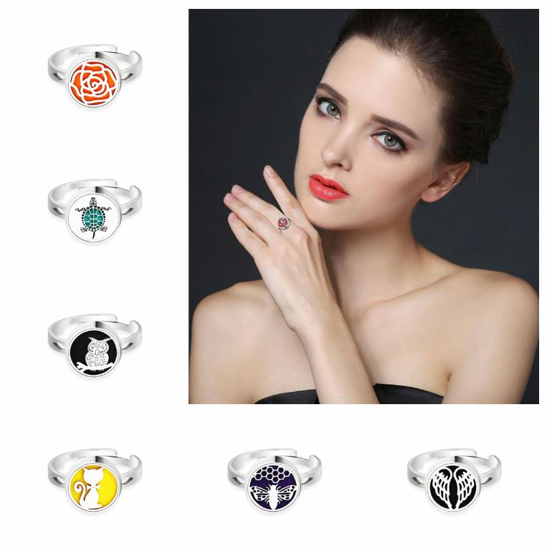Cluster Rings 12mm Adjustable Finger For Women Jewelry Making Stainless Steel Ring Rose Flower Essential Oil Diffuser Locket DIY
Cluster Rings 12mm Adjustable Finger For Women Jewelry Making Stainless Steel Ring Rose Flower Essential Oil Diffuser Locket DIY