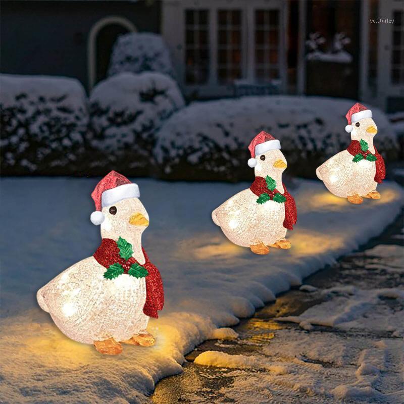 Party Decoration Christmas Scarf Lights Duck Iron Ornaments With Light String Outdoor Light-Up Lumious Yard Holiday Garden Home Decor
Party Decoration Christmas Scarf Lights Duck Iron Ornaments With Light String Outdoor Light-Up Lumious Yard Holiday Garden Home Decor