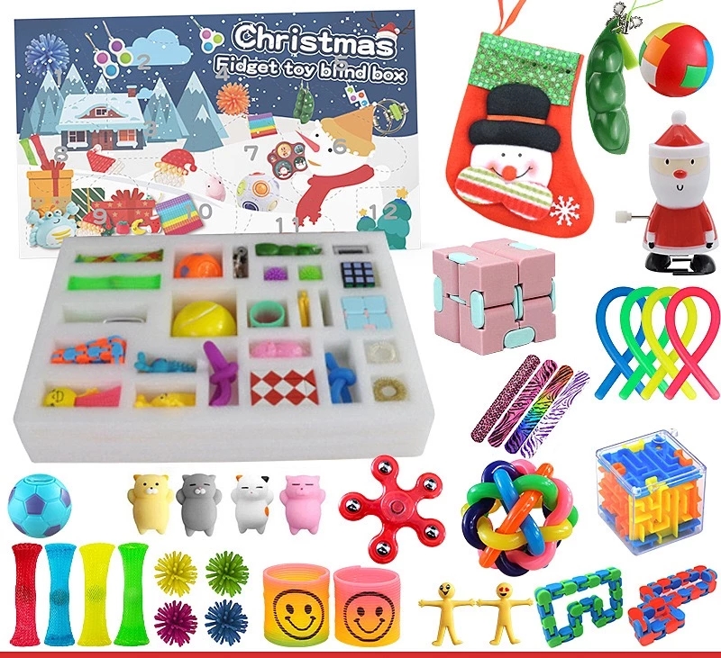 Fidget Toys Advent Calendar Pack Christmas Decorations Anti Stress Toy Set Marble Gift Sensory Antistress Relief Fidget Blind Box For Party Birthday
Fidget Toys Advent Calendar Pack Christmas Decorations Anti Stress Toy Set Marble Gift Sensory Antistress Relief Fidget Blind Box For Party Birthday