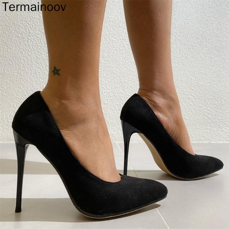 Dress Shoes Termainoov Women Pumps Pointed Toe Fashion High Heels Office Big Size 42 Thin Heeled Black Beige
Dress Shoes Termainoov Women Pumps Pointed Toe Fashion High Heels Office Big Size 42 Thin Heeled Black Beige