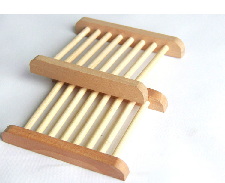 Natural Bamboo Trays Bath Toys Wooden Soap Dish Wood Soaps Tray Holder Rack Plate Box Container for Baths Shower Bathroom M3612