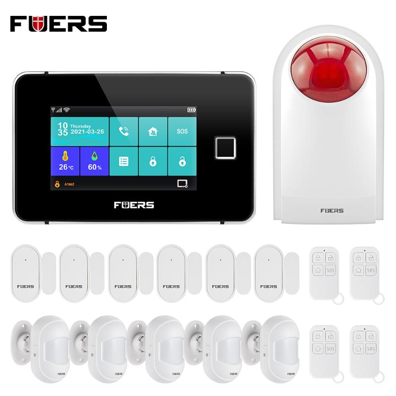 Fuers WIFI GSM Alarm System 4.3Inch Full Color Touch Screen Home Security Panel Tuya Smart Control Fingerprint Arm Disarm Systems
Fuers WIFI GSM Alarm System 4.3Inch Full Color Touch Screen Home Security Panel Tuya Smart Control Fingerprint Arm Disarm Systems