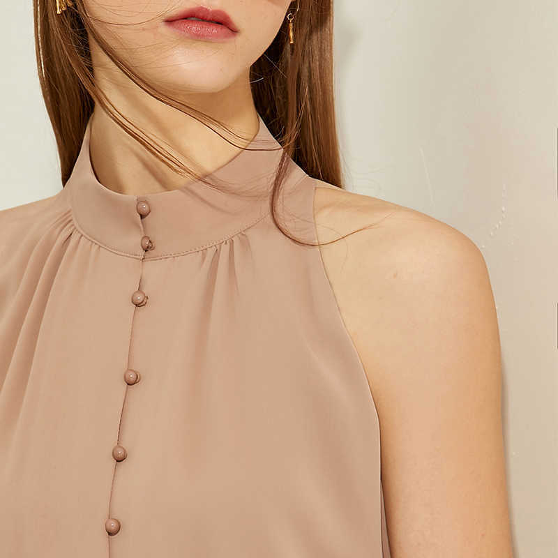 Minimalism Spring Summer Fashion Solid Halter Women Dress Sleeveless Aline Loose Belt Female Knee-length 12070176 210527