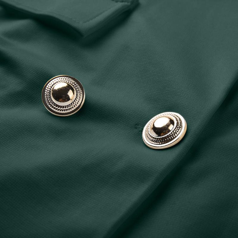 Double Breasted Dress Women Elegant Form Button Front Military Style Short Dresses 2021 Autumn Winter Ladies Robe Femme Vestidos Casual