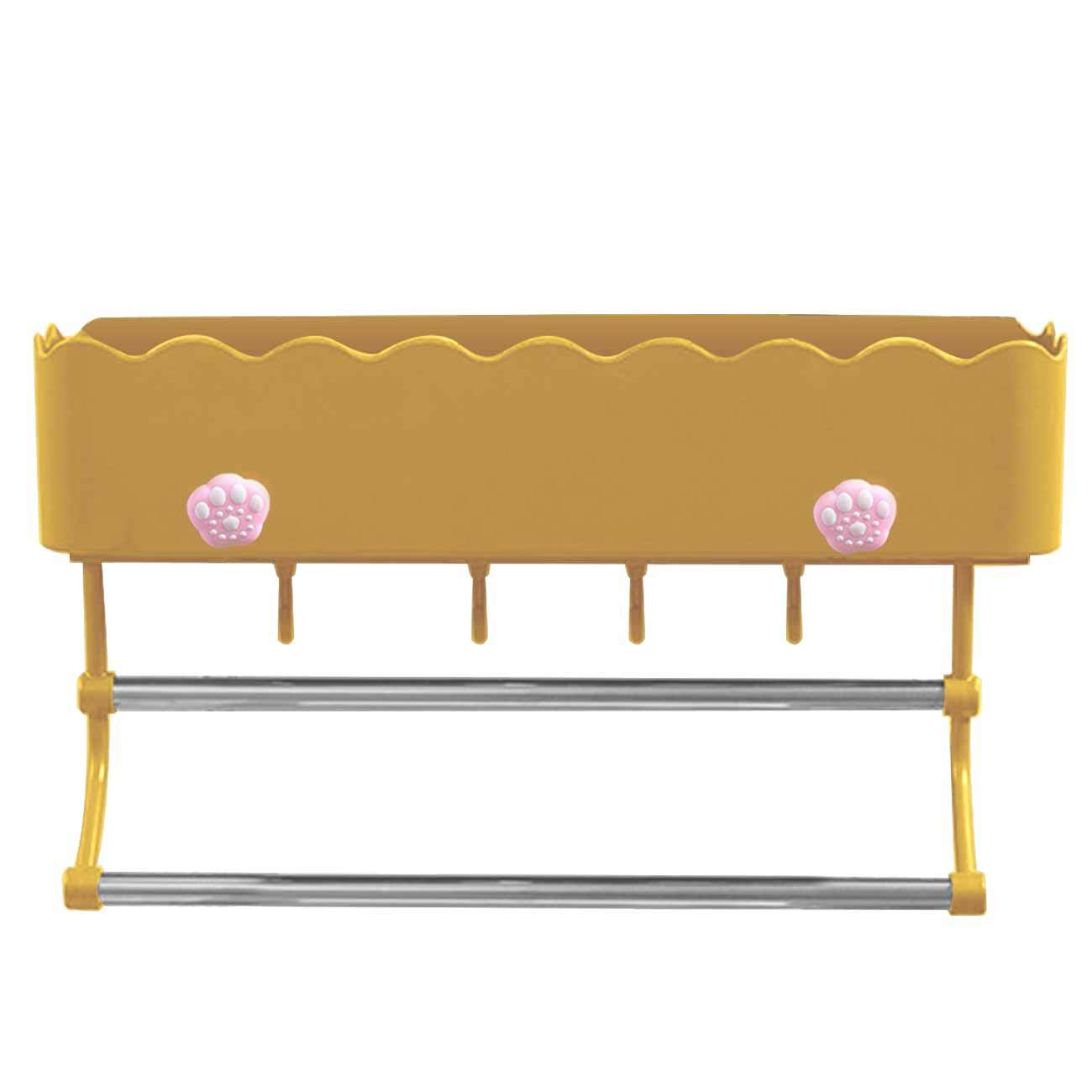 Storage Organization Basket for Kitchen and Bathroom Accessories, Rectangular Storage Box, Wall Hanging Shelf