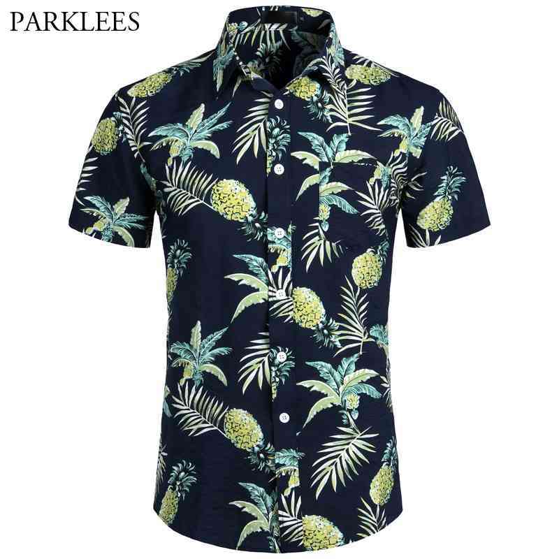 Navy Blue Pineapple Hawaiian Shirt Summer Mens Short Sleeve Dress Shirts Tropical Floral Hawaii Shirt Male Camisa Social 210524, White
Navy Blue Pineapple Hawaiian Shirt Summer Mens Short Sleeve Dress Shirts Tropical Floral Hawaii Shirt Male Camisa Social 210524, White