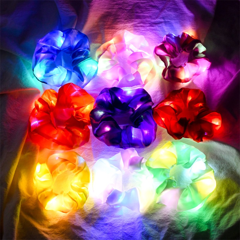 9Pcs/Bag Led Luminous Hair Band Satin Scrunchies Elastic Tie Glow Hair Accessories for Halloween Party Christmas Headwear 1366 Q2
9Pcs/Bag Led Luminous Hair Band Satin Scrunchies Elastic Tie Glow Hair Accessories for Halloween Party Christmas Headwear 1366 Q2
