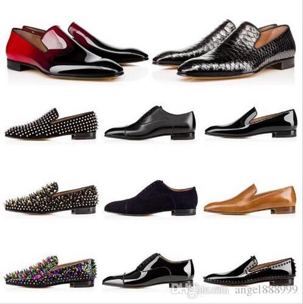 Luxury Mens Designer Dress Shoes Red Bottoms Casual Shoes Matt Patent Leather Round Toes Slip-on Spikes Fl aIv Size 5 14 LOUBOUTIN CHRISTIAN, Blue
Luxury Mens Designer Dress Shoes Red Bottoms Casual Shoes Matt Patent Leather Round Toes Slip-on Spikes Fl aIv Size 5 14 LOUBOUTIN CHRISTIAN, Blue