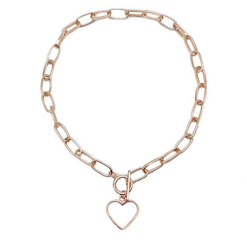 Gold Chunky Chain Choker For Women Geometric Pendant Necklaces Boho Maxi Statement Christmas Gift
