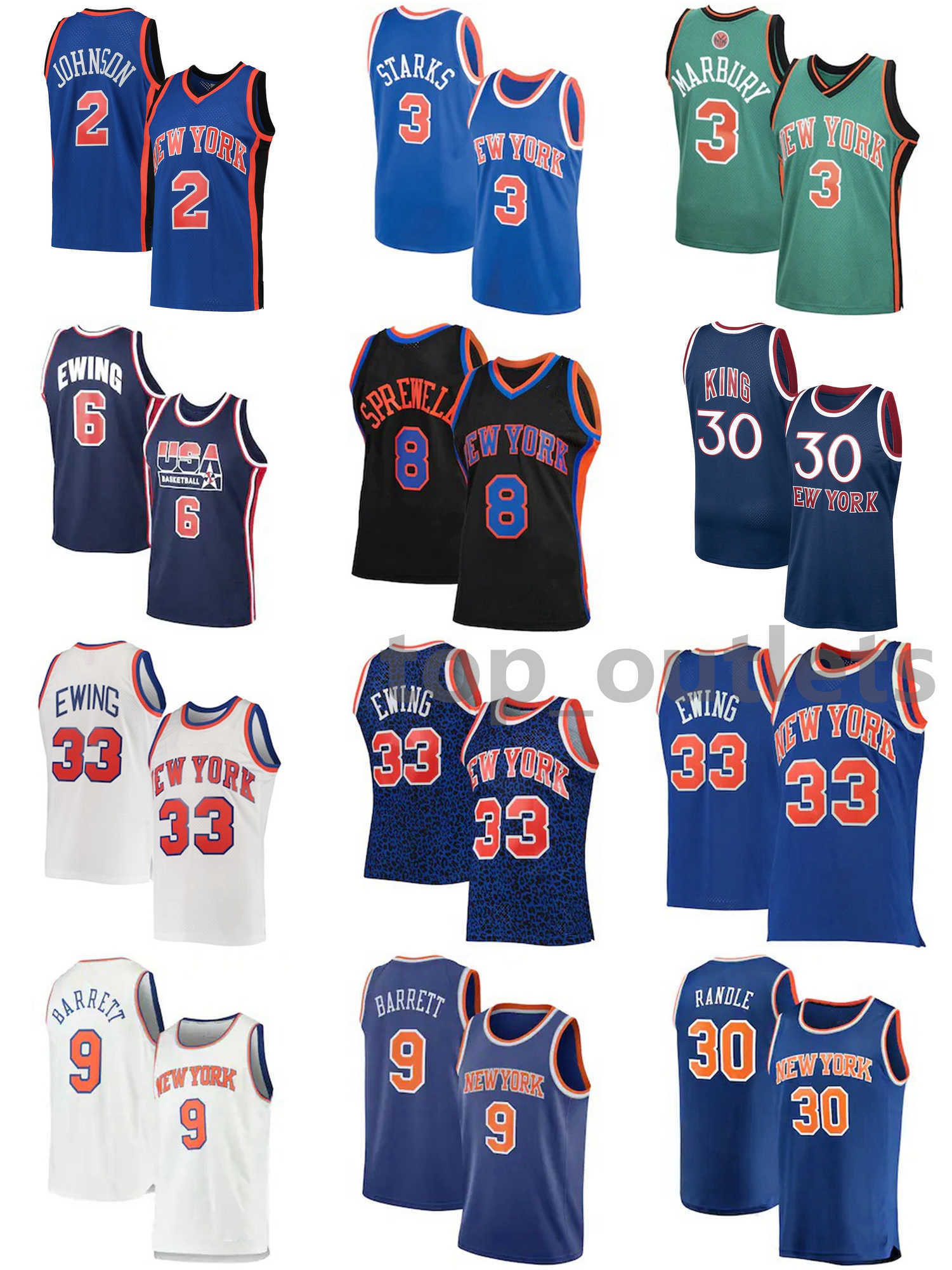 Knicks Basketball Jerseys Patrick Ewing Jersey Larry Johnson R.J. Barrett Latrell Sprewell Bernard King Julius Randle Obi Toppin Mesh Stitched Size S-XXXL Breathable, As photo
Knicks Basketball Jerseys Patrick Ewing Jersey Larry Johnson R.J. Barrett Latrell Sprewell Bernard King Julius Randle Obi Toppin Mesh Stitched Size S-XXXL Breathable, As photo