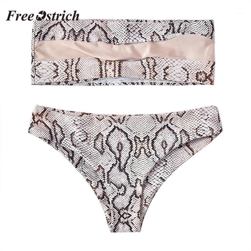 

Bras Sets Free Ostrich Sexy Lingerie Women Underwear Two Piece Snake Print Bandeau Biquini Padded Bra Low Waist Panties And Panty Set, Khaki