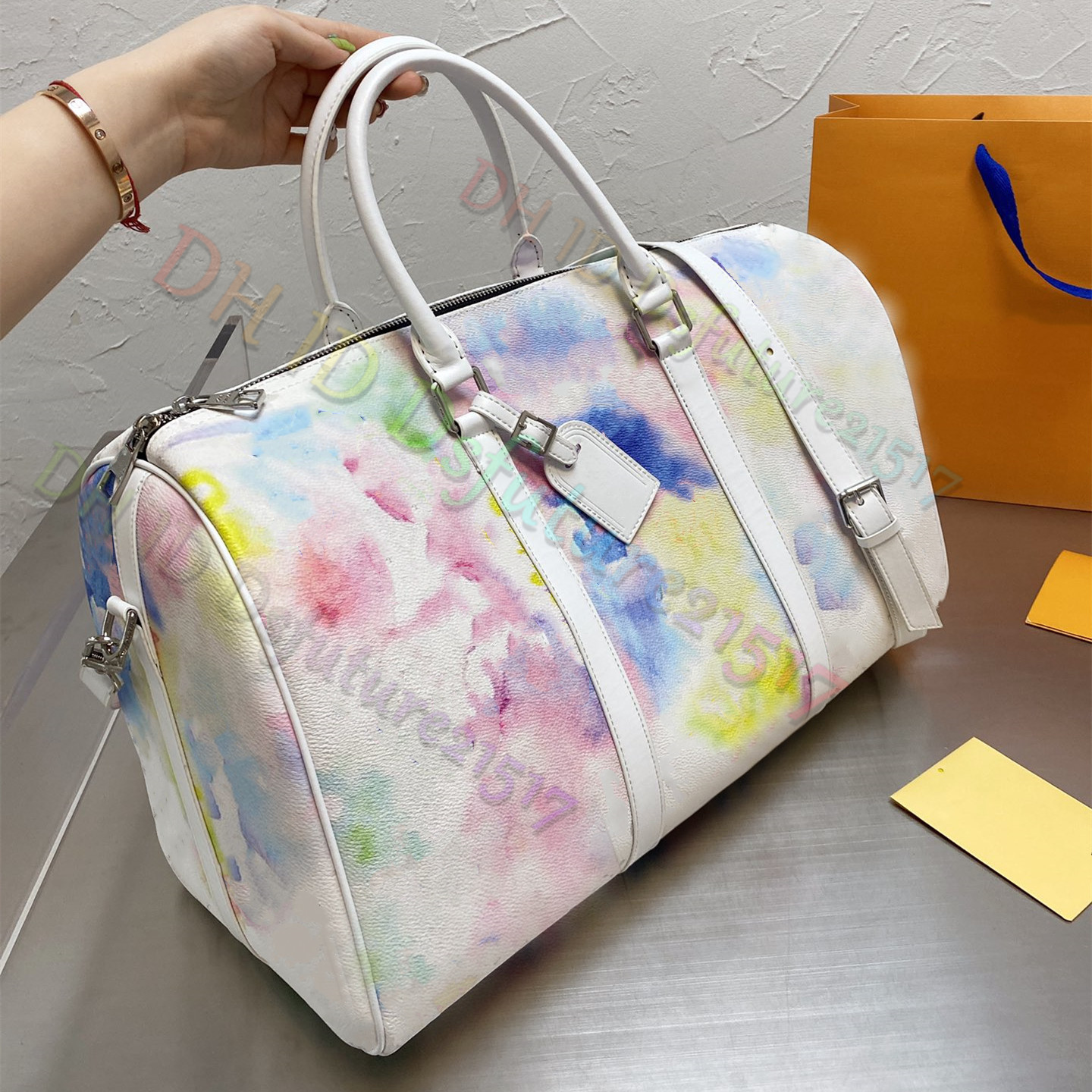 women Summer Colorful Travel Duffel Bag Halo staining printing Totes 2021 Luxurys Designers Bags Shopping Handbags Hobos quality Pochette Sh
women Summer Colorful Travel Duffel Bag Halo staining printing Totes 2021 Luxurys Designers Bags Shopping Handbags Hobos quality Pochette Sh