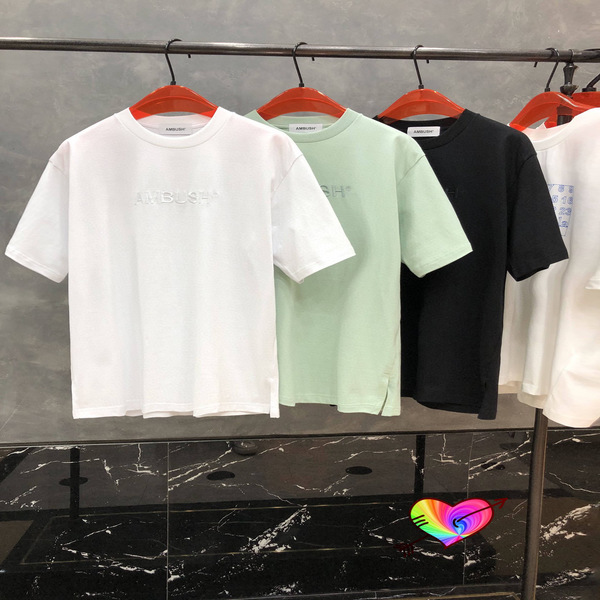 2021 AMBUSH T-shirt Men Women High Quality 3D Big Embroidered Ambush Tee Casual 1:1 Tops Slightly Loose Short Sleeve Japan P0806, Sky blue
2021 AMBUSH T-shirt Men Women High Quality 3D Big Embroidered Ambush Tee Casual 1:1 Tops Slightly Loose Short Sleeve Japan P0806, Sky blue