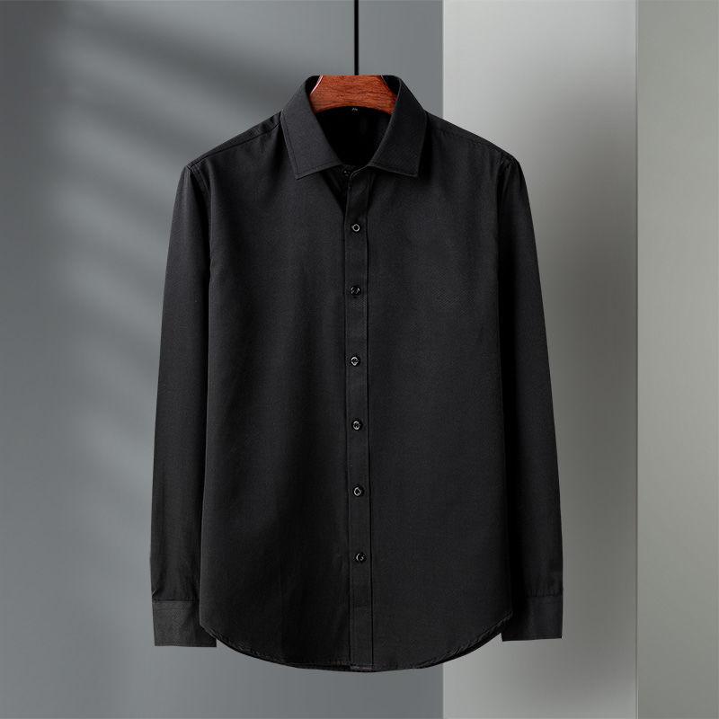 Fashion Solid Spring Autumn Men Casual Slim Fit Shirt Male Cotton Linen Botton Shirts Long Sleeve Formal Blouse D275 Men's