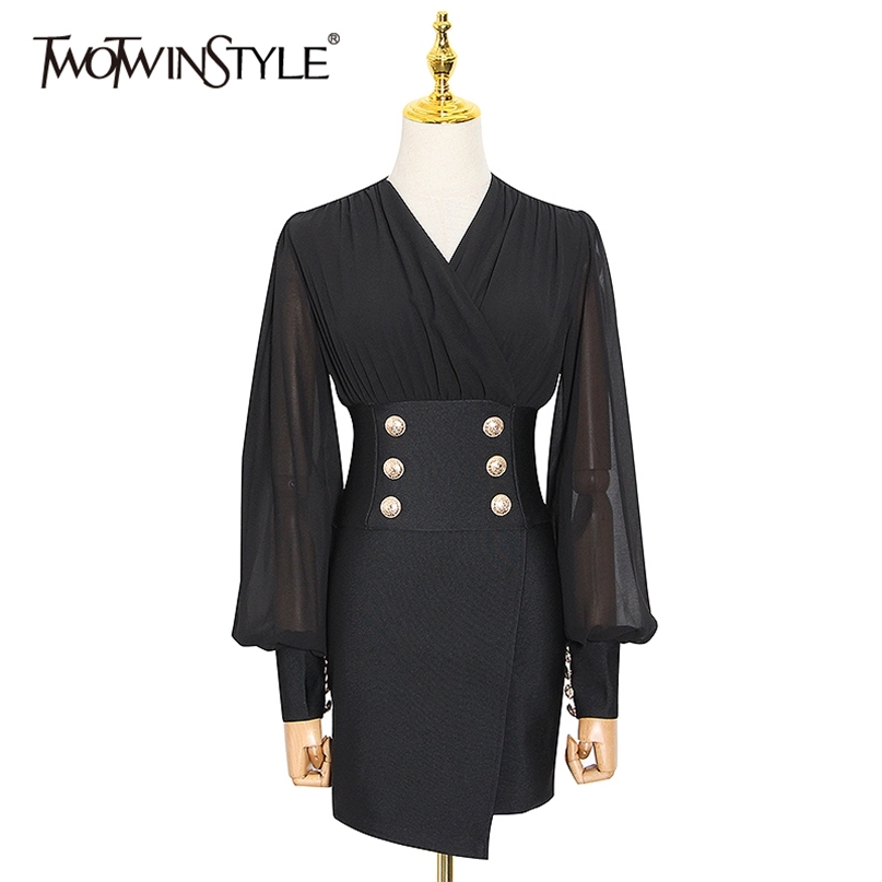 Elegant Black Dress Women V Neck Lantern Sleeve High Waist Tunic Mini Dresses Female Fashion Summer 210520
Elegant Black Dress Women V Neck Lantern Sleeve High Waist Tunic Mini Dresses Female Fashion Summer 210520