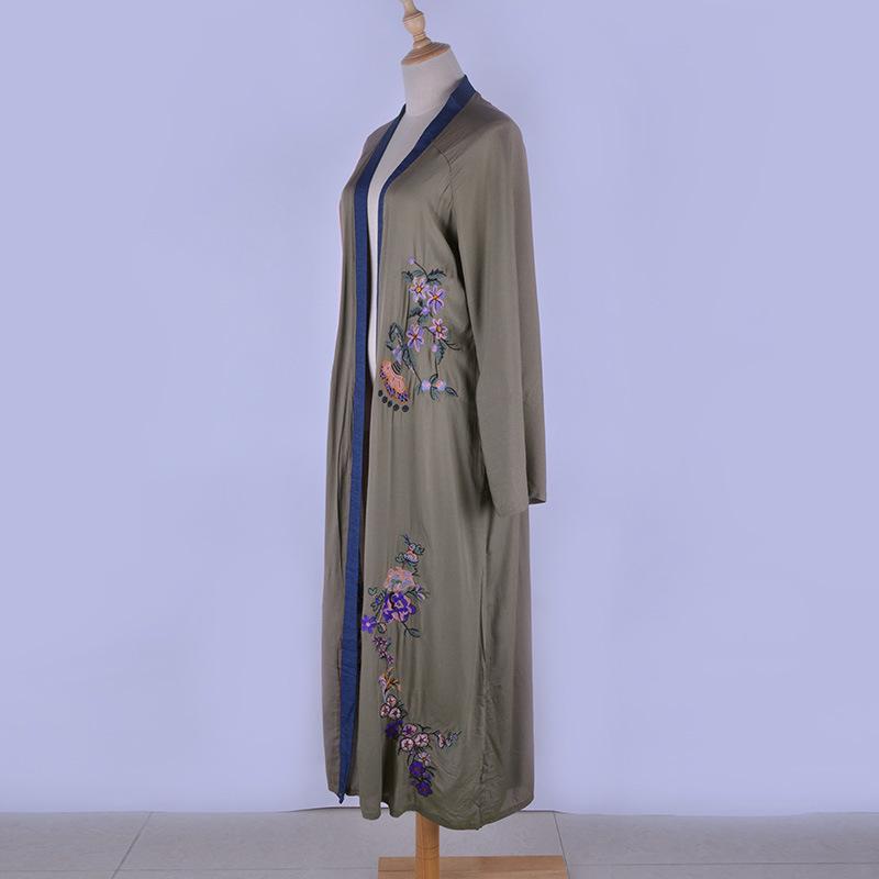 Women's Blouses & Shirts Women Summer Boho Beach Kimono Cardigan Feminino Embroidery Blouse Long Shirt Black White Camisa Feminina 2022 Tuni