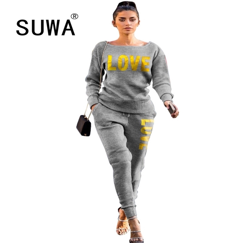 Love Letter Printed Classic Office Wear Knitted Long Sleeve Pullover Sweat Retro Top Baggy Pants Fashion Women 2 Piece Set 210525, Brown
Love Letter Printed Classic Office Wear Knitted Long Sleeve Pullover Sweat Retro Top Baggy Pants Fashion Women 2 Piece Set 210525, Brown