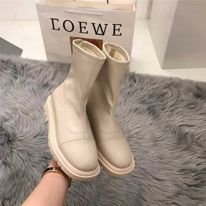 dress shoes women's leather boots chunky platform shoes fashion round toe sliding in ankle martin brand luxury 517c, Black
dress shoes women's leather boots chunky platform shoes fashion round toe sliding in ankle martin brand luxury 517c, Black