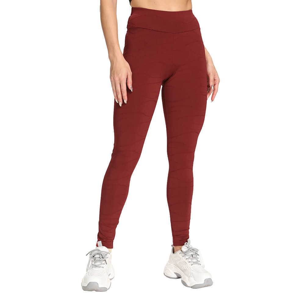 High Waist Push Up Ruched Butt Leggings Corrugated Jacquard Seamless Stretch Workout Purple Womens Fitness Apparel 210604