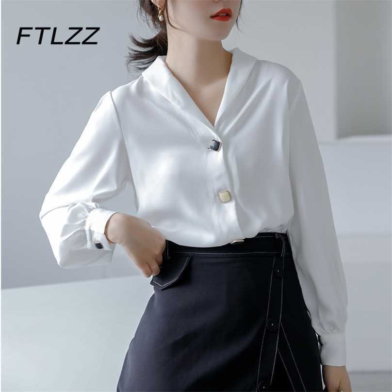women chiffon blouse spring autumn fashion v neck button up white shirts ladies elegant office wear casual tops 210525
women chiffon blouse spring autumn fashion v neck button up white shirts ladies elegant office wear casual tops 210525