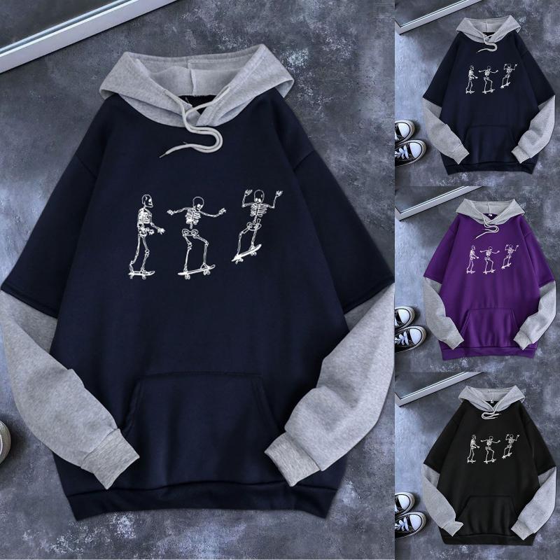 Men's Hoodies & Sweatshirts Man Woman Pullover Sweatshirt Funny Skeleton Print Fashion Women's Hip Hop Fleece Harajuku Hooded M-3XL Streetwe, Black
Men's Hoodies & Sweatshirts Man Woman Pullover Sweatshirt Funny Skeleton Print Fashion Women's Hip Hop Fleece Harajuku Hooded M-3XL Streetwe, Black
