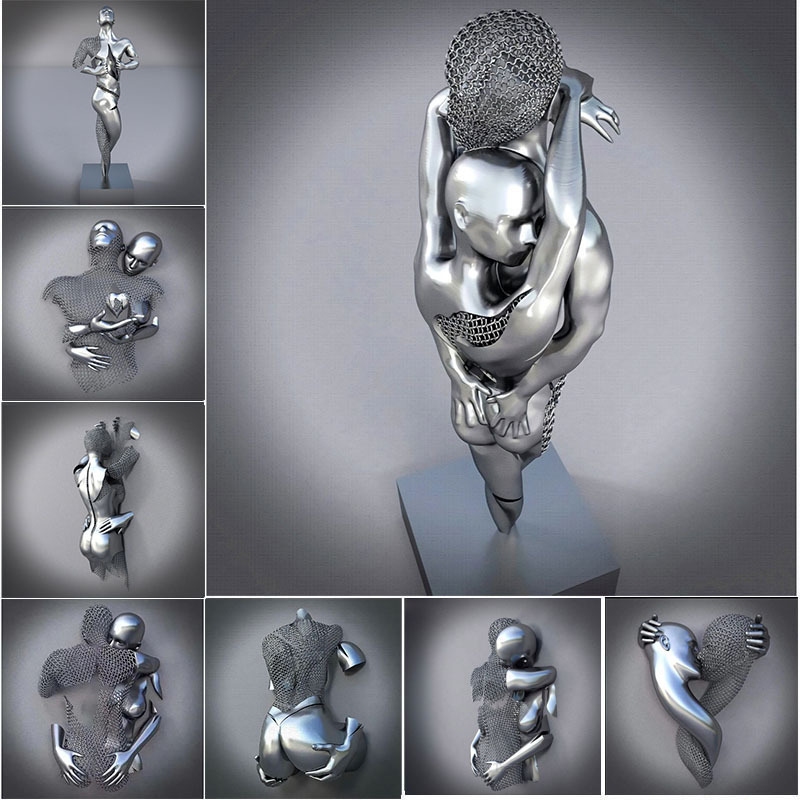 Metal Couple Figure Statue Wall Art Canvas Painting Nordic Lover Sculpture Poster Printing Picture Living Room Home Decoration
Metal Couple Figure Statue Wall Art Canvas Painting Nordic Lover Sculpture Poster Printing Picture Living Room Home Decoration