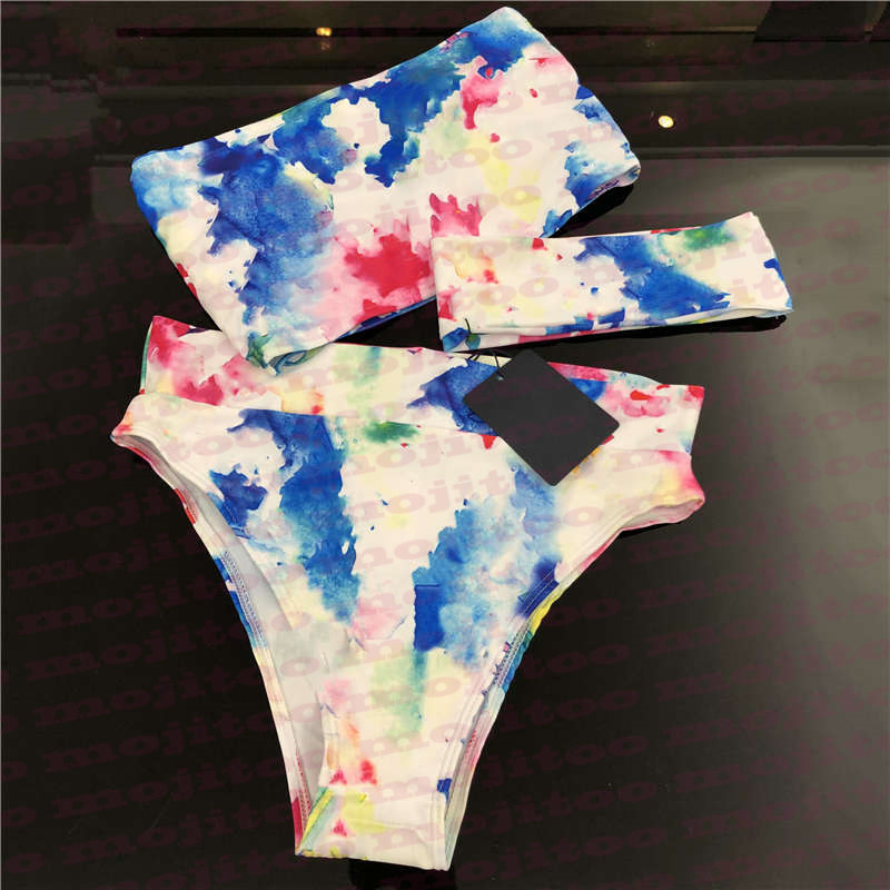 Watercolor Letter Women Bikini Swimwear 3pcs Set With Headband Textile High Waist Womens Swimsuit For Vacation Party, Please contact me to look real pics
Watercolor Letter Women Bikini Swimwear 3pcs Set With Headband Textile High Waist Womens Swimsuit For Vacation Party, Please contact me to look real pics