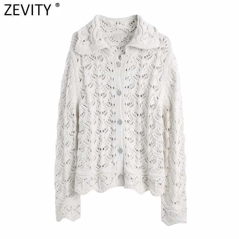 Zevity Women Fashion Turn Down Collar Hollow Out Crochet Knitting Cardigans Sweater Female Chic Diamond Buttons Casual Tops S592 210603, As pic s592bb
Zevity Women Fashion Turn Down Collar Hollow Out Crochet Knitting Cardigans Sweater Female Chic Diamond Buttons Casual Tops S592 210603, As pic s592bb