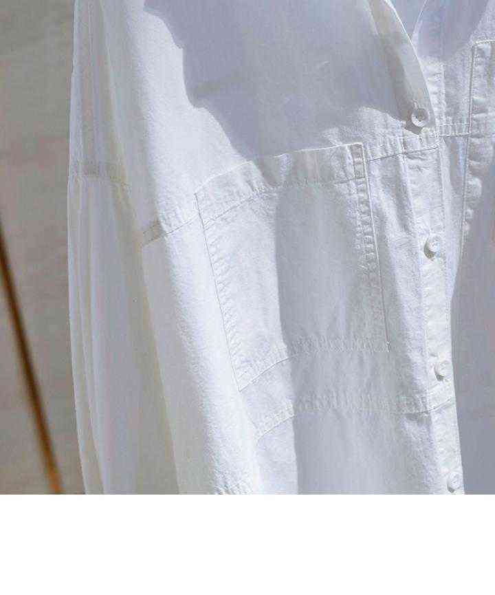 Solid Cotton White Shirt Women Long-sleeve Blouse Oversized Women Spring Autumn Tops Office Loose Casual Lapel Shirt Top Blusas Y211125
