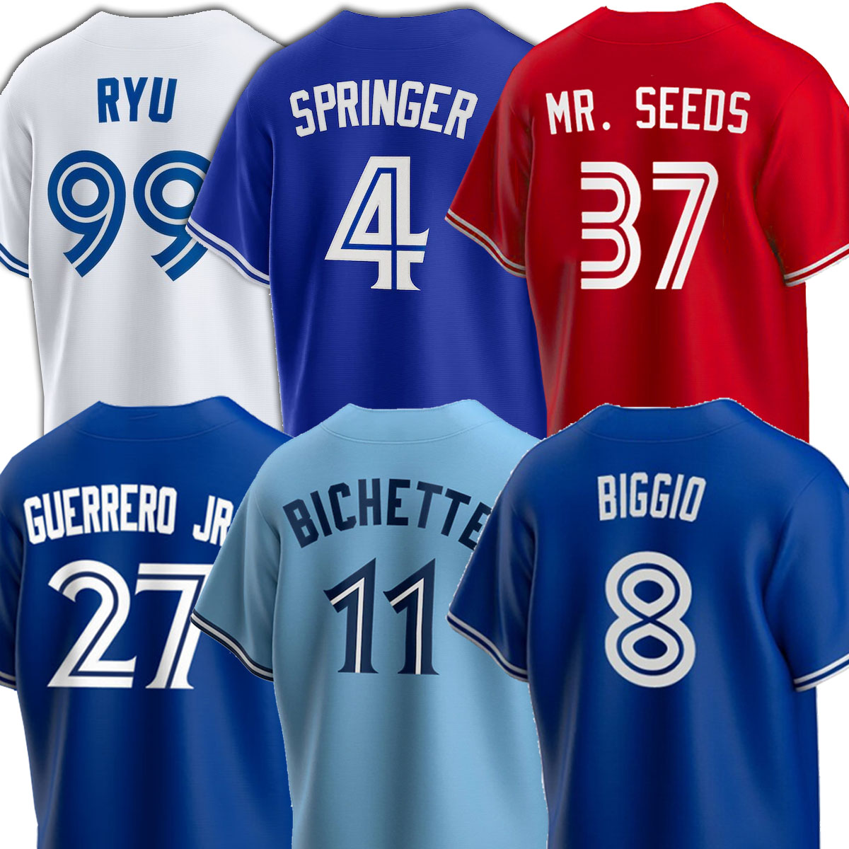 27 Vladimir Guerrero Jr. Baseball Jerseys 11 Kevin Pillar 99 Ryu 4 George Springer 24 Nate Pearson Randal Grichuk Marcus Semien Roberto Alomar Joe Carter Cavan Biggio, Men(lan niao)
27 Vladimir Guerrero Jr. Baseball Jerseys 11 Kevin Pillar 99 Ryu 4 George Springer 24 Nate Pearson Randal Grichuk Marcus Semien Roberto Alomar Joe Carter Cavan Biggio, Men(lan niao)