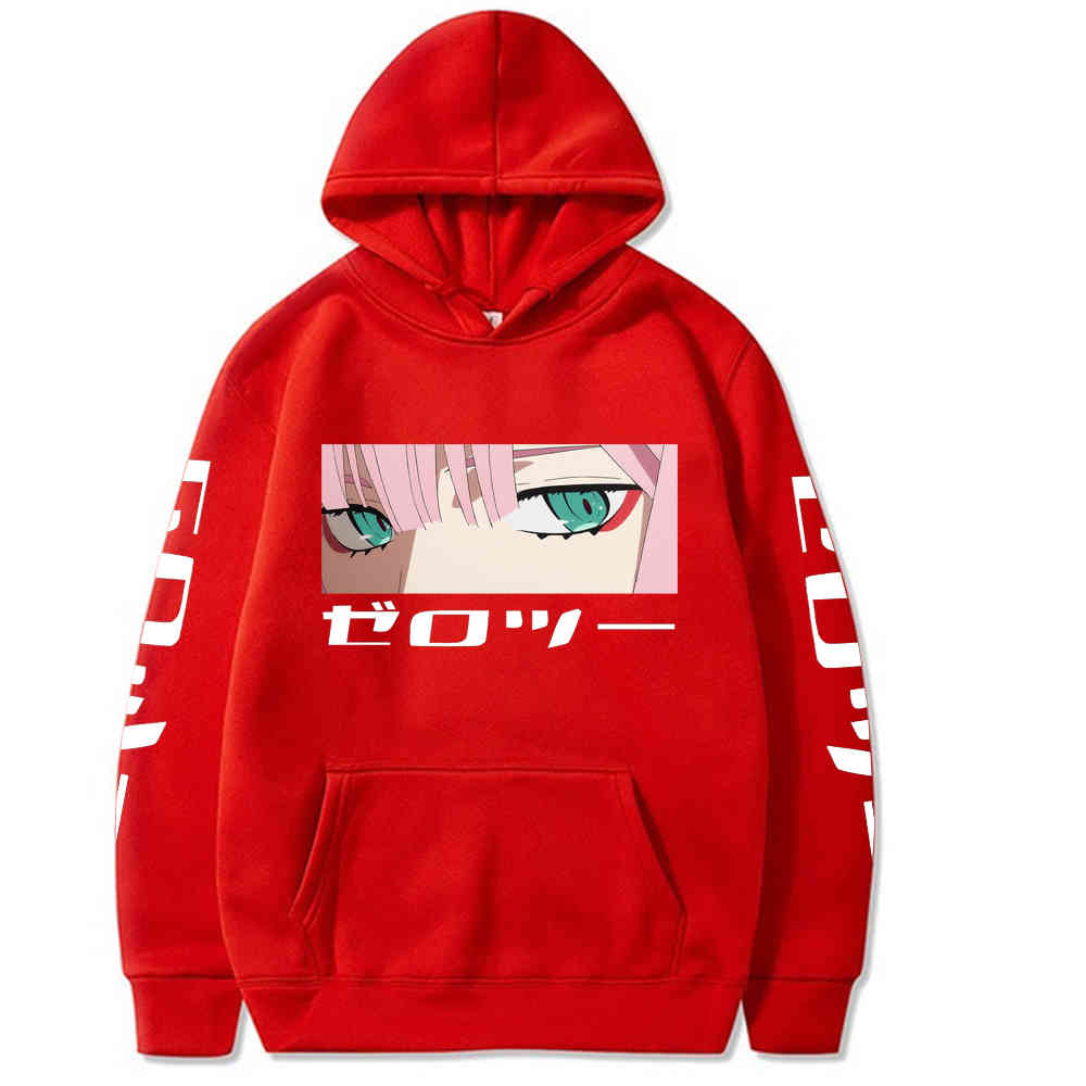 Zero Two Hoodie Darling In The Franxx Printed Hoodies for Men/Women Streetwear Hoodie Men Harajuku Loose Hip Hop Hoodies Y0319