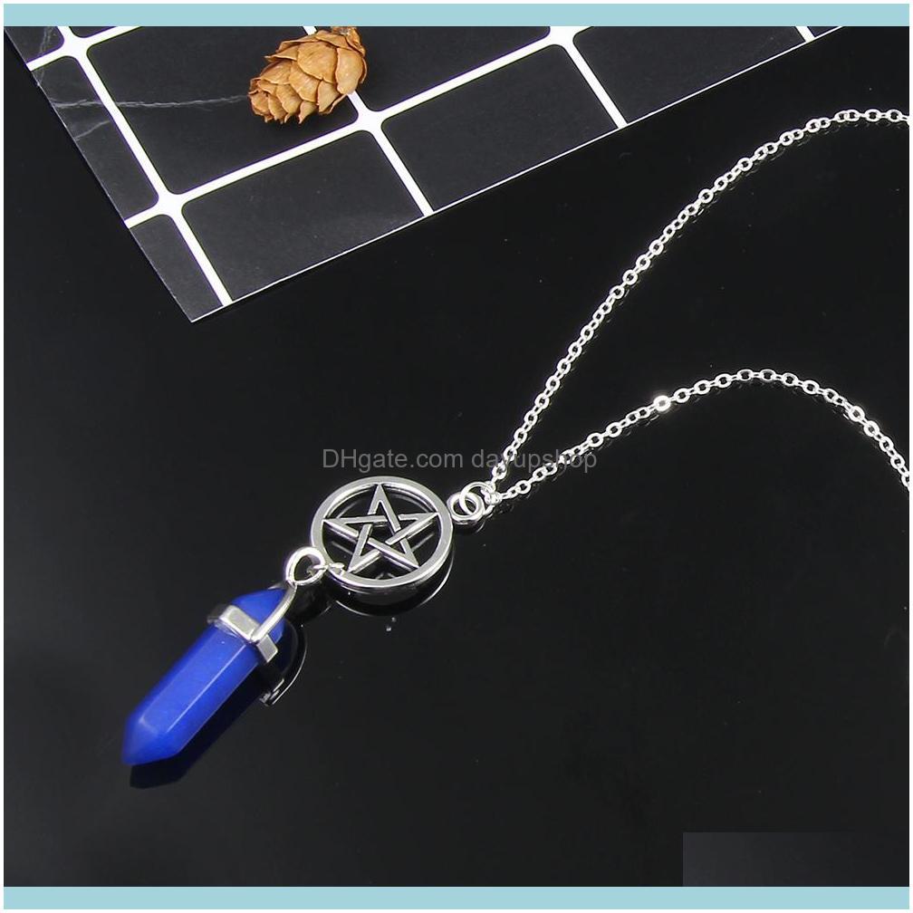 Necklaces & Pendants Jewelrynatural Stone Hexagonal Pentagon Pendant Chain For Women Agate Crystal Adjustable Size Long Stateme
Necklaces & Pendants Jewelrynatural Stone Hexagonal Pentagon Pendant Chain For Women Agate Crystal Adjustable Size Long Stateme