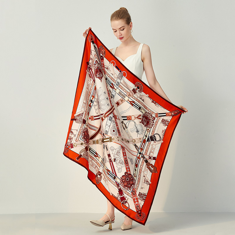 Double-Sided Print 100% Natural Scarf Shawl 18mm Heavy Head Silk Scarfs Hijab Foulard Luxury Female Gifts 106*106cm
Double-Sided Print 100% Natural Scarf Shawl 18mm Heavy Head Silk Scarfs Hijab Foulard Luxury Female Gifts 106*106cm