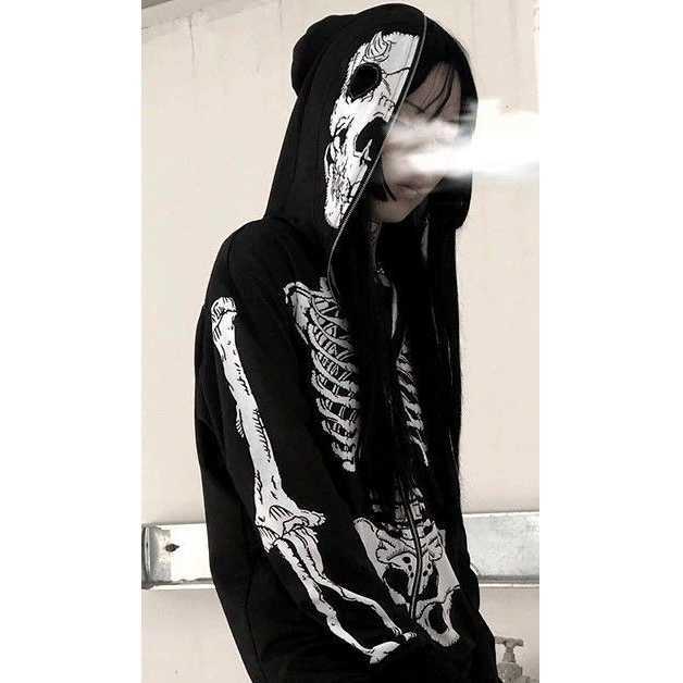 Women Gothic zipper hoodie couple trend Harajuku punk clothing Sweatshirt women and men bulk items wholesale lots tops red 210830