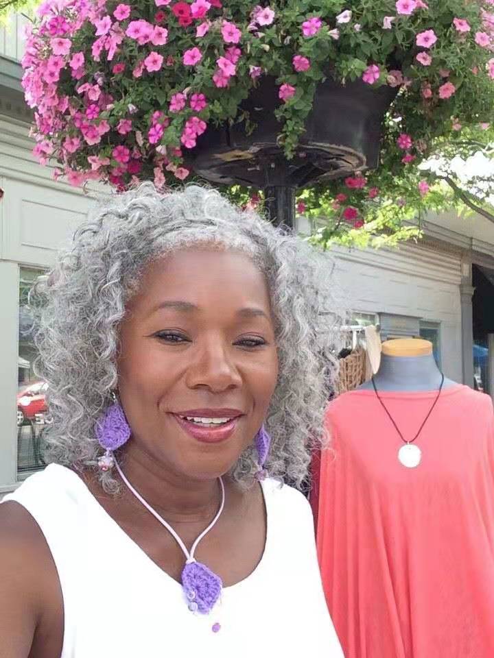 Pure grey human virgin ponytail women real hair extension deep curly clip drawstring afro puff bun african american gray weave silver 120g 14inch