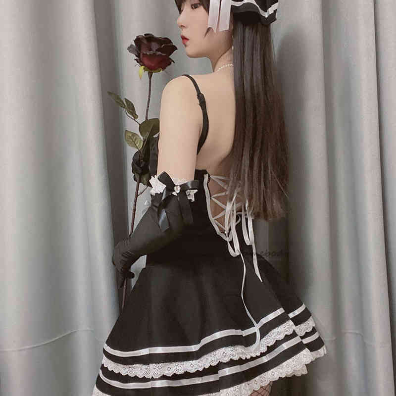 Anime Sexy Lingerie Maid Cosplay Game Uniform Cute Princess Nightdress Temptation Sexy Demon Halloween Costumes with Gloves, Black
Anime Sexy Lingerie Maid Cosplay Game Uniform Cute Princess Nightdress Temptation Sexy Demon Halloween Costumes with Gloves, Black