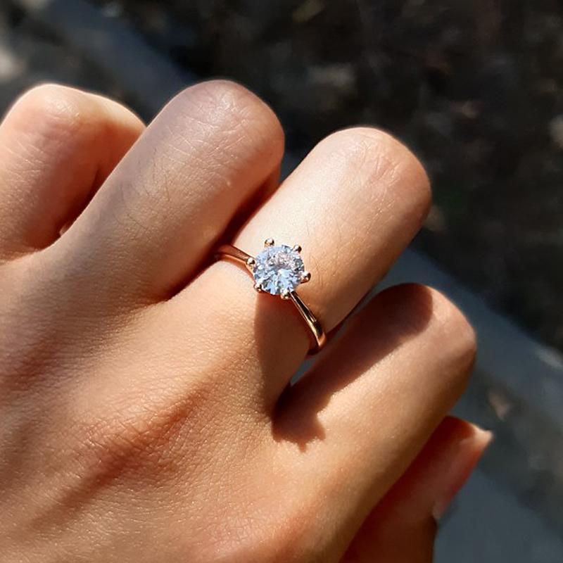 Cluster Rings Wedding For Women Classic Forever Perfect Cut 1 Zircon Rose Gold Color 6 Gift Wholesale Jewelry R013, Golden;silver
Cluster Rings Wedding For Women Classic Forever Perfect Cut 1 Zircon Rose Gold Color 6 Gift Wholesale Jewelry R013, Golden;silver