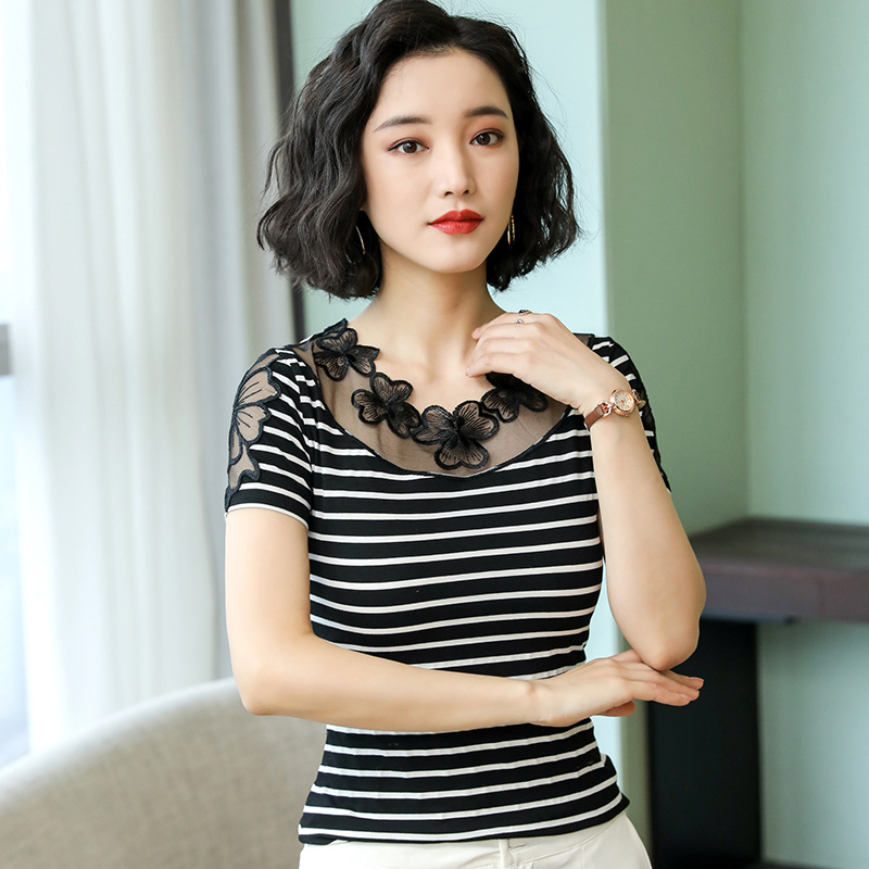 2021 summer design engraving short sleeve fashion T - shirt women top 3279, White
2021 summer design engraving short sleeve fashion T - shirt women top 3279, White